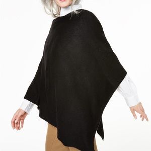 Asymmetrical Cashmere Poncho
